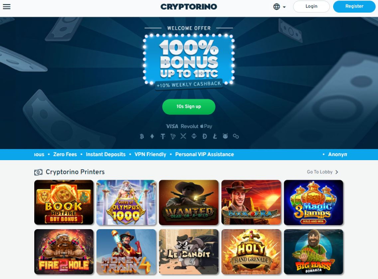 Cryptorino, online casino crypto